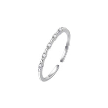 Load image into Gallery viewer, Fashionable Simple Shining Diamond Ring Opening Adjustable Silver Alloy Ring Jewelry Accessory for Women