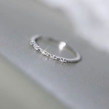 Load image into Gallery viewer, Fashionable Simple Shining Diamond Ring Opening Adjustable Silver Alloy Ring Jewelry Accessory for Women