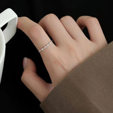 Load image into Gallery viewer, Fashionable Simple Shining Diamond Ring Opening Adjustable Silver Alloy Ring Jewelry Accessory for Women