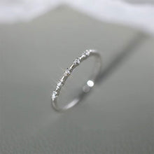 Load image into Gallery viewer, Fashionable Simple Shining Diamond Ring Opening Adjustable Silver Alloy Ring Jewelry Accessory for Women