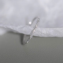 Load image into Gallery viewer, Fashionable Simple Shining Diamond Ring Opening Adjustable Silver Alloy Ring Jewelry Accessory for Women