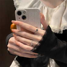 Load image into Gallery viewer, Shiny Black Zircon Butterfly Ring Simple Personalized Alloy Ring Niche Jewelry Accessory for Women