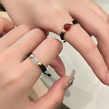 Load image into Gallery viewer, Simple Woven Beaded Ring Creative Adjustable Hand Woven Copper Coin Beaded Couple Ring Women Men Jewelry Gift