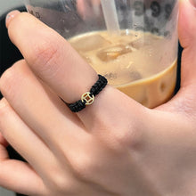 Load image into Gallery viewer, Simple Woven Beaded Ring Creative Adjustable Hand Woven Copper Coin Beaded Couple Ring Women Men Jewelry Gift