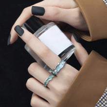 Load image into Gallery viewer, Dripping Oil Inlaid Diamond Irregular Ring Personalized Opening Adjustable Alloy Ring Fashionable Accessory