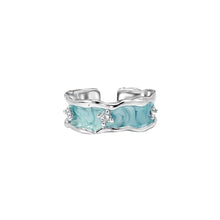 Load image into Gallery viewer, Dripping Oil Inlaid Diamond Irregular Ring Personalized Opening Adjustable Alloy Ring Fashionable Accessory