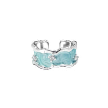 Load image into Gallery viewer, Dripping Oil Inlaid Diamond Irregular Ring Personalized Opening Adjustable Alloy Ring Fashionable Accessory
