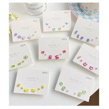 Load image into Gallery viewer, 3pairs/set Exquisite Sweet Alloy Earrings Stereoscopic Bear Flower Butterfly Earrings Ear Studs Women Jewelry