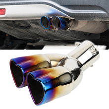 Load image into Gallery viewer, Car Accessories Double Heart Shape Style Stainless Steel Exhaust Tips Muffler Tail Double-Pipe Colorful Tube Tips