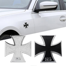 Load image into Gallery viewer, Motorcycle Car Stickers Iron Cross Chrome Metal Germany 1813 Malta Virtue Symbol Medal Cross Emblem Badge Decal Auto Car Styling
