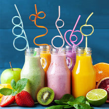 Load image into Gallery viewer, Multicolor Reusable Straws Birthday Plastic Drinking Straw For Kids Baby Shower Birthday Wedding Party Straws Accessories Party Supplies
