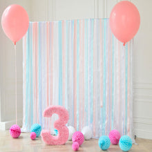 Load image into Gallery viewer, Rainbow Foil Fringe Curtain Macaron Curtains Photo Booth Backdrop for Wedding Birthday Graduations Christmas Party Decorations