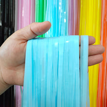 Load image into Gallery viewer, Rainbow Foil Fringe Curtain Macaron Curtains Photo Booth Backdrop for Wedding Birthday Graduations Christmas Party Decorations