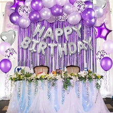 Load image into Gallery viewer, Rainbow Gold Foil Fringe Curtains Photo Booth Backdrop for Tinsel Party Wedding Birthday Graduations Christmas Party Decorations