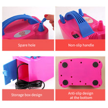 Load image into Gallery viewer, 600W Electric Balloon Air Pump Dual Nozzle Inflator Air Blower Balloon Inflator Pump Fast Inflatable Tool for Birthday Wedding Party Supplies
