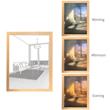 Load image into Gallery viewer, INS LED Decorative Light Painting USB Power Light Frame Dimming Japan Anime Style Simulate Sunshine Drawing Night Light Room Decor