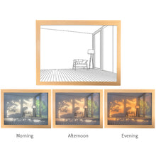 Load image into Gallery viewer, INS LED Decorative Light Painting USB Power Light Frame Dimming Japan Anime Style Simulate Sunshine Drawing Night Light Room Decor