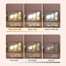 Load image into Gallery viewer, Japan Anime LED Decorative Light Painting USB Power Light Frame Dimming Simulate Sunshine Drawing Night Light Room Decor