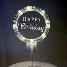 Load image into Gallery viewer, LED Cake Topper Birthday Cake Decorating Tools Valentine's Day Teachers' Day Wedding Party Cake Decoration Lighting