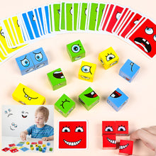 Load image into Gallery viewer, Kids Magic Face Change Cube Game Toy Face Changing Building Blocks Board Game Montessori Expression Puzzle Toys Educational Match Toy