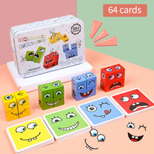 Load image into Gallery viewer, Kids Magic Face Change Cube Game Toy Face Changing Building Blocks Board Game Montessori Expression Puzzle Toys Educational Match Toy