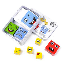 Load image into Gallery viewer, Kids Magic Face Change Cube Game Toy Face Changing Building Blocks Board Game Montessori Expression Puzzle Toys Educational Match Toy