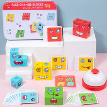 Load image into Gallery viewer, Magic Face Changing Cube Game Board Game Wood Puzzle Montessori Expression Wooden Blocks Interactive Games Kids Toys Gift
