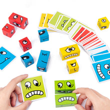 Load image into Gallery viewer, Magic Face Changing Cube Game Board Game Wood Puzzle Montessori Expression Wooden Blocks Interactive Games Kids Toys Gift