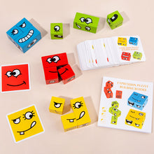 Load image into Gallery viewer, Magic Face Changing Cube Game Board Game Wood Puzzle Montessori Expression Wooden Blocks Interactive Games Kids Toys Gift