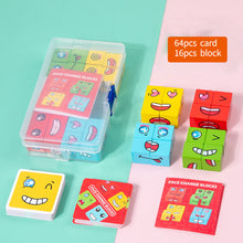 Load image into Gallery viewer, Magic Face Changing Cube Game Board Game Wood Puzzle Montessori Expression Wooden Blocks Interactive Games Kids Toys Gift