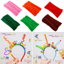 Load image into Gallery viewer, 100pcs Chenille Stem Pipe Kids DIY Creative Toys Chenille Sticks Cleaners Kindergarten Educational Handmade Material Plush Strips