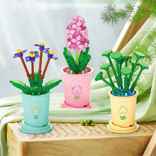 Load image into Gallery viewer, Potted Plants Building Block Flowers By Coffee Cup 12 Zodiac Animals Sign Birthday Gift Flower Bouquet Girl Toy Valentine's Day Gift