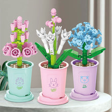 Load image into Gallery viewer, Potted Plants Building Block Flowers By Coffee Cup 12 Zodiac Animals Sign Birthday Gift Flower Bouquet Girl Toy Valentine's Day Gift