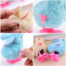 Load image into Gallery viewer, Plush Wind Up Chicken Jumping Walking Hopping Cartoon Plush Chicken Clockwork Rabbit Walking Chicks Toys Baby Playing Toy