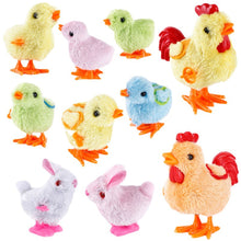 Load image into Gallery viewer, Plush Wind Up Chicken Jumping Walking Hopping Cartoon Plush Chicken Clockwork Rabbit Walking Chicks Toys Baby Playing Toy