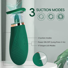 Load image into Gallery viewer, Tongue Licking Vibrator for Women Green AV Stick Massage Magnetisches Vibrating Licking Tongue Masturbator Sex Toy