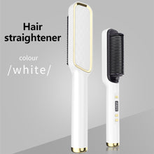 Load image into Gallery viewer, LCD Display Straight Hair Comb Negative Ion Multi-function Dual-purpose Hair Straightener Curling Iron Hair Styling Comb
