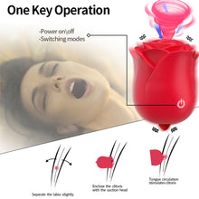 Load image into Gallery viewer, Rose Shaped Sucking Jumping Egg Automatic Mute Soft Silicone Vibrator Masturbation Sex Toy for Women