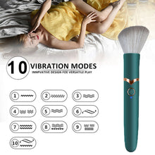 Load image into Gallery viewer, Makeup Brush Shaped Silicone Vibrator USB Charging 10 Frequency Vibration Masturbation Stick Women Sex Toy