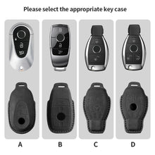 Load image into Gallery viewer, Car Remote Key Case Suede Leather Cover Shell Accessories For Mercedes Benz C E S G R Class GLS GLA GLK GLC CLS CLA AMG W204 W205 W212 W463 W176 E300 E200 C260 A200