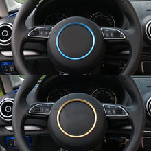 Load image into Gallery viewer, Car Interior Steering Wheel Center Logo Covers Stickers Trim Styling for Audi A1 A3 A4L/A6L/Q3/Q5 8P S3 A4 B6 B7 A5 A6 Q5 Q7 Accessories
