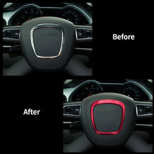 Load image into Gallery viewer, Car Interior Steering Wheel Center Logo Covers Stickers Trim Styling for Audi A1 A3 A4L/A6L/Q3/Q5 8P S3 A4 B6 B7 A5 A6 Q5 Q7 Accessories