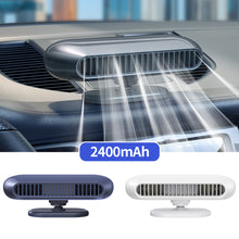 Load image into Gallery viewer, Universal Car Dual Turbine No Blades USB Silent Adjustable Air Circulation Electric Fan Auto Tabletop Accessories Rechargeable
