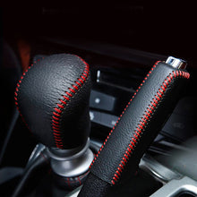 Load image into Gallery viewer, 2Pcs Car Leather Gear Head Shift Knob Cover Collars Handbrake Cover Case For Hyundai Creta ix25 2018 2019 Accessories