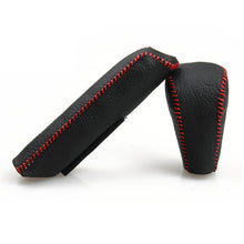 Load image into Gallery viewer, 2Pcs Car Leather Gear Head Shift Knob Cover Collars Handbrake Cover Case For Hyundai Creta ix25 2018 2019 Accessories