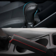 Load image into Gallery viewer, 2Pcs Car Leather Gear Head Shift Knob Cover Collars Handbrake Cover Case For Hyundai Creta ix25 2018 2019 Accessories