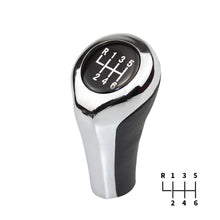 Load image into Gallery viewer, Car 5/6 Speed Gear Shift Knob Carbon Fiber Bright Matte Silver for BMW 1 3 5 6 Series E46 E53 E60 E61 E63 E65 E81 E82 E83 E87 E90 E91 E92 X1 X3 X5
