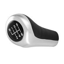 Load image into Gallery viewer, Car 5/6 Speed Gear Shift Knob Carbon Fiber Bright Matte Silver for BMW 1 3 5 6 Series E46 E53 E60 E61 E63 E65 E81 E82 E83 E87 E90 E91 E92 X1 X3 X5
