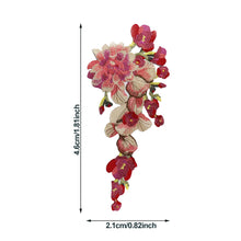 Load image into Gallery viewer, Embroidery Peony Flower Patch Applique DIY Crafts Stiker for Dress Bag Clothes Accessories Badges Sew On DIY Clothing Accessories