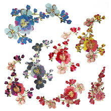 Load image into Gallery viewer, Embroidery Peony Flower Patch Applique DIY Crafts Stiker for Dress Bag Clothes Accessories Badges Sew On DIY Clothing Accessories